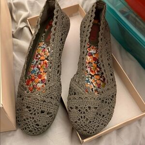 Mossimo Supply Co. Crochet Flats in Gray